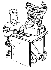 A Man reading the Usenet News