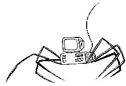 Computer with spider legs