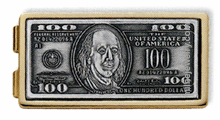 AN-8801608AMC - $100 Bill Replica Anson Money Clip. Anson USA. Copyright Anson and Milne Jewelry