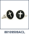 AN-88109509ACL - Anson Emblematic Religious Cross Cuff Links. Anson USA. Copyright Anson and Milne Jewelry