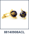 AN-88140908ACL - Anson Spinning Globe Cufflink Set. Anson USA. Copyright Anson and Milne Jewelry