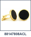 AN-88147808ACL - Anson Concentric Black Onyx Cufflinks. Anson USA. Copyright Anson and Milne Jewelry