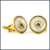 AN-8843008ACL - Anson Mother of Pearl Masonic Cuff Links. Anson USA. Copyright Anson and Milne Jewelry