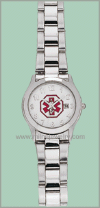 Lady Doc Tock Emergency Medical Alert Watch with Date. Copyright Think Tank & Milne Jewelry
