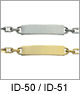 IDHQ Unisex Ion Gold Curb Chain Identification Bracelet. Stainless steel construction with ion gold plating classic identification bracelet; engraveable plaque; fancy chain; jewelry clasp. Think Tank Inc. Copyright milnejewelry.com