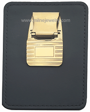 IDHQ Men's Accessories Leather Card Case with Engraveable Money Clip. Copyright milnejewelry.com