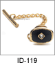 IDHQ Men's Jewelry Accessories Black Onyx and Cubic Zirconia Tie Tack. Polished solid stainless steel construction tie tack with genuine black onyx inlay, featuring a cubic zirconia set in onyx; solid link chain for security. Copyright milnejewelry.com