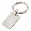 LGBKC124R Felicitous Everyday Silver Horizontal Line Key Ring - Rhodium electroplate, engravable. Copyright Milne Jewelry.