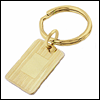 LGBKC124 Felicitous Everyday Gold Horizontal Line Key Chain - 23k gold electroplate, engravable. Copyright Milne Jewelry.