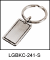 LGBMC241S Dapper Silver Dimensional Key Ring - Rhodium electroplate, engravable. Copyright Milne Jewelry.
