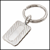 LGBKC301R Felicitous Everyday Silver Diagonal Line Key Chain - Rhodium electroplate, engravable. Copyright Milne Jewelry.