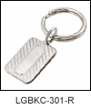LGBKC301R Felicitous Everyday Silver Diagonal Line Key Chain - Rhodium electroplate, engravable. Copyright Milne Jewelry.