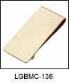 LGBMC136 Gold Polished Money Clip - 23k gold electroplate, engravable. Copyright Milne Jewelry.