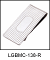 LGBMC138R Horizontal Line Money Clip - Rhodium electroplate, engravable. Copyright Milne Jewelry.