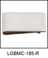 LGBMC185R Rhodium Fluent Iconic Fringe Money Clip. Classic framed edge, engravable, rhodium electroplate. Copyright Milne Jewelry.