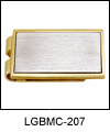 LGBMC294 Genteel Aesthetic Two-Tone Money Clip - 23 k gold & rhodium electroplate, engravable. Copyright Milne Jewelry.