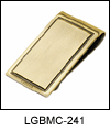 LGBMC241 Dapper Gold Dimensional Money Clip - 23 karat gold electroplate, engravable. Copyright Milne Jewelry.