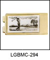 LGBMC294 Leisure Etched Golfer Money Clip - 23 karat gold electroplate. Copyright Milne Jewelry.