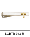 LGBTB043R Emblematic Religious Cross Tie Bar. Rhodium electroplate, engravable. Copyright Milne Jewelry.