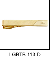 LGBTB113D Gold Genuine Diamond Tie Bar. Polished and brush finishes, 23 karat gold electroplate. Copyright Milne Jewelry.
