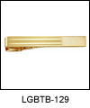 LGBTB129 Linear Design Gold Horizontal Line Tie Bar. Tooled diagonal lines, 23 karat gold electroplate, engravable. Copyright Milne Jewelry.