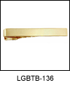LGBTB136 Gold Satin Finish Tie Bar. Satiny polished finish, 23k gold electroplate, engravable. Copyright Milne Jewelry.