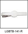 LGBTB141R Rhodium Satin Finish Sphere Tie Bar. Satiny polished finish, rhodium electroplate, engravable. Copyright Milne Jewelry.
