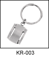 ST-KR003 Art Deco Stainless Steel Key Ring.. Copyright Milne Jewelry.