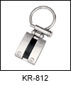 ST-KR812 Black Plated Stainless Steel Key Ring with Screws. Copyright Milne Jewelry.