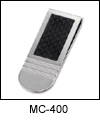 ST-MC400 Stainless Steel Money Clip with Carbon Fiber. Copyright Milne Jewelry.
