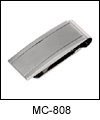 ST-MC808 Engravable Ridged Stainless Steel Money Clip. Copyright Milne Jewelry.
