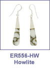 SM-ER556HW Howlite and Sterling Silver Raindrop Earrings. Copyright Milne Jewelry