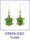SM-ER656-GSO Turtle Channel Inlay Earrings. Copyright Milne Jewelry