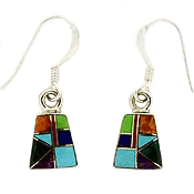 SM-ER831-MC19 Trapezoid Channel Inlay Earrings. Copyright Milne Jewelry