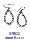 SM-ER832 Classic 4mm Sterling Silver Bead Earrings. Copyright Milne Jewelry