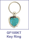 SM-GF105KT Kingman Turquoise Heart Key Chain. Copyright Milne Jewelry