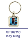 SM-GF107MC Mosaic Inlay Square Key Chain. Copyright Milne Jewelry