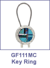SM-GF111MC Mosaic Inlay Round Cable Key Chain. Copyright Milne Jewelry