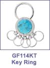 SM-GF114KT Kingman Turquoise 5 Ring Key Chain. Copyright Milne Jewelry