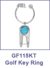 SM-GF115KT Kingman Turquoise Golfer's Key Chain. Copyright Milne Jewelry
