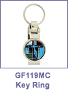 SM-GF119MC Mosaic Inlay Belt Clip Key Chain. Copyright Milne Jewelry