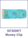 SM-GF200KT Kingman Turquoise Narrow Money Clip. Copyright Milne Jewelry