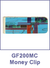 SM-GF200MC Mosaic Inlay Narrow Money Clip. Copyright Milne Jewelry