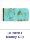 SM-GF202KT Kingman Turquoise Wide Money Clip. Copyright Milne Jewelry