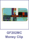 SM-GF202MC Mosaic Inlay Wide Money Clip. Copyright Milne Jewelry