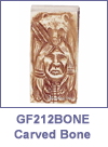 SM-GF212BONE Chief and Bear Carved Bone Money Clip. Copyright Milne Jewelry