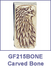 SM-GF215BONE Eagle Carved Bone Money Clip. Copyright Milne Jewelry