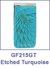 SM-GF215GT Eagle Etched Turquoise Money Clip. Copyright Milne Jewelry