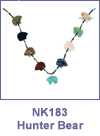 SM-NK183 Nine Hunter Bears Fetish Necklace. Copyright Milne Jewelry