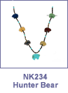 SM-NK234 Seven Hunter Bears Fetish Necklace. Copyright Milne Jewelry